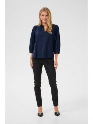 Kaffe Bluzka w kolorze granatowym rozmiar: 46. Niebieskie bluzki damskie Kaffe, bez wzorów, z bawełny, bez kołnierzyka, bez ramiączek. Za 91.56 zł.