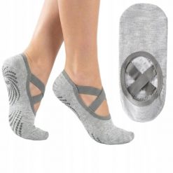 Skarpetki do jogi i pilatesu myga Gripped. Szare skarpetki damskie MYGA, bez wzorów, z materiału. Za 39.00 zł.