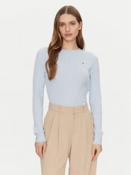 Tommy Hilfiger Sweter WW0WW44993 Błękitny Regular Fit. Niebieskie swetry klasyczne damskie Tommy Hilfiger, m, z bawełny, bez kołnierzyka. Za 309.99 zł.