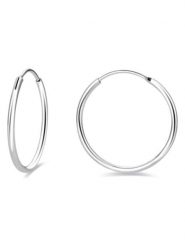 Luxenter Kolczyki-kreole rozmiar: onesize. Szare kolczyki damskie Luxenter, srebrne. Za 86.99 zł.