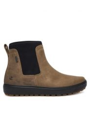 ECCO Sztyblety Soft 7 Tred W 45046302559 Brązowy. Brązowe botki damskie ECCO, z nubiku, bez obcasa, na płaskiej podeszwie, bez zapięcia. Za 639.99 zł.