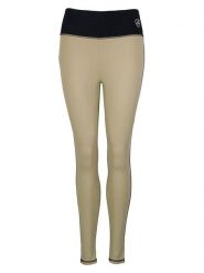 Peak Mountain Legginsy sportowe "Ashine" w kolorze szarobrązowym rozmiar: XL. Brązowe legginsy damskie Peak Mountain, xl, bez wzorów, z materiału, z podwyższonym stanem, outdoorowe. Za 126.99 zł.