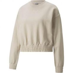 Bluza sportowa damska Puma Crew TR. Białe bluzy damskie Puma, xs, bez wzorów, bez kaptura. Za 175.00 zł.