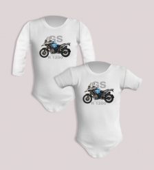 BMW GS — body (Rozmiar: 9M; Długość rękawa: krótki; Rodzaj nadruku: BMW GS). Body niemowlęce nikiniki, bez wzorów, z bawełny, bez kołnierzyka, bez ramiączek. Za 59.00 zł.