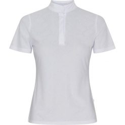Damska koszulka konkursowa Equipage Maisy. Białe bluzki damskie EQUIPAGE, bez wzorów, sportowe, bez kołnierzyka, bez ramiączek. Za 237.50 zł.