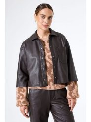 Garcia Kurtka przejściowa w kolorze brązowym rozmiar: S. Brązowe kurtki damskie Garcia, s, bez wzorów, ze skóry, bez kaptura. Za 195.99 zł.