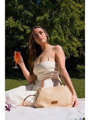 Victor & Hugo Paris Torebka "Tahiti" w kolorze beżowo-brązowym - 25 x 15 x 20 cm rozmiar: onesize. Brązowe torebki klasyczne damskie Victor & Hugo Paris, z materiału, przez ramię, bez dodatków. Za 369.99 zł.