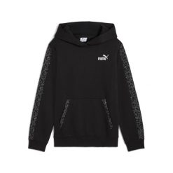 Młodzieżowa bluza z kapturem Essentials ze zwierzęcym wzorem PUMA. Czarna bluzy damskie Puma, m, bez wzorów, z dzianiny, z kapturem. Za 217.70 zł.