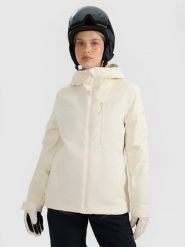 4F Kurtka narciarska membrana 15000 damska - biała L. Białe kurtki damskie 4F, na zimę, l, bez wzorów, z materiału, bez kaptura. Za 799.99 zł.