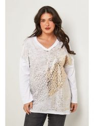 Curvy Lady Koszulka w kolorze złoto-białym rozmiar: 48/50. Białe koszulki damskie Curvy Lady, bez wzorów, bez kołnierzyka, bez ramiączek. Za 144.92 zł.