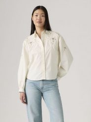 Levi's Koszula w kolorze kremowym rozmiar: L. Brązowe koszule damskie Levi's, l, bez wzorów, z bawełny, bez kołnierzyka, bez ramiączek. Za 144.95 zł.