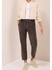 Cecil Spodnie w kolorze ciemnobrązowym rozmiar: XL/L28. Brązowe spodnie materiałowe damskie Cecil, bez wzorów, z materiału. Za 144.24 zł.