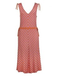 Finside Sukienka "Solmu" w kolorze czerwono-fioletowym rozmiar: 40. Czerwone sukienki damskie finside, bez wzorów, bez ramiączek. Za 228.95 zł.