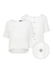 Eight2Nine Bluzka w kolorze białym rozmiar: S/M. Białe bluzki damskie Eight2Nine, m, bez wzorów, bez kołnierzyka, bez ramiączek. Za 86.99 zł.