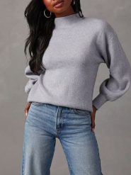 LA Angels Sweter w kolorze jasnoszarym rozmiar: L. Szare swetry klasyczne damskie LA Angels, l, bez kołnierzyka. Za 166.88 zł.