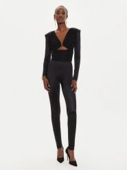 Elisabetta Franchi Kombinezon TU-019-46E2 Czarny Slim Fit. Czarne sukienki damskie Elisabetta Franchi, bez wzorów, z syntetyku, bez ramiączek. Za 1,449.00 zł.
