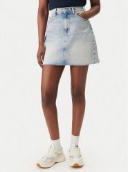 Tommy Jeans Spódnica jeansowa DW0DW22716 Błękitny Mom Fit. Niebieskie spódnice damskie Tommy Jeans, xxs, bez wzorów, z bawełny. Za 289.99 zł.