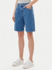 Pepe Jeans Szorty jeansowe PL801189 Niebieski Regular Fit. Niebieskie szorty damskie Pepe Jeans, bez wzorów, z bawełny. Za 219.99 zł.