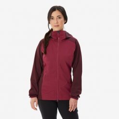 Kurtka softshell damska Simond Alpinism. Fioletowe kurtki damskie SIMOND, l, bez wzorów, z materiału, z kapturem. Za 249.99 zł.