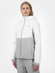 4F Kurtka narciarska membrana 5 000 damska S. Białe kurtki damskie 4F, na zimę, m, bez wzorów, bez kaptura. Za 399.99 zł.