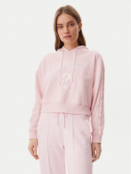 Guess Bluza V5GQ17 KCRT1 Różowy Regular Fit. Czerwone bluzy damskie Guess, m, z aplikacjami, z syntetyku, bez kaptura. Za 196.99 zł.