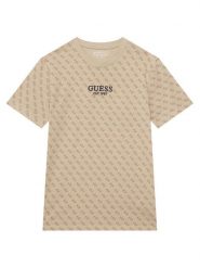 Guess T-Shirt L6YI17 K3744 Beżowy Regular Fit. Brązowe t-shirty i koszulki chłopięce Guess, z aplikacjami, z bawełny, bez kołnierzyka, bez ramiączek. Za 124.99 zł.