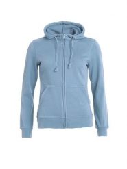 Clique Basic Hoody Full Zip Women - blu jasny, bluza z kapturem – light blue. Niebieskie bluzy damskie CLIQUE, xl, bez wzorów, z bawełny, z kapturem. Za 187.61 zł.