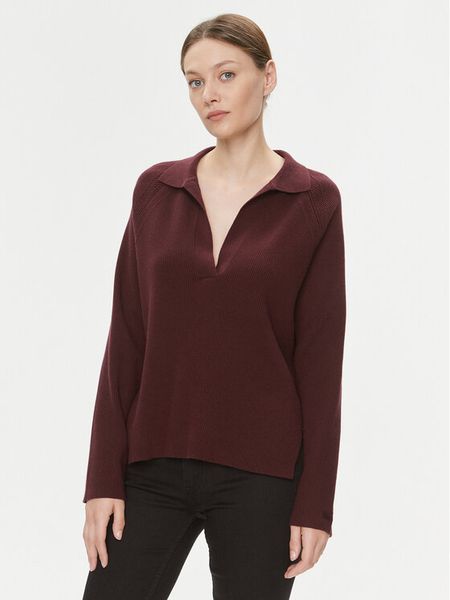 Calvin Klein Sweter Essential K20K206019 Bordowy Relaxed Fit. Czerwone swetry klasyczne damskie Calvin Klein, m, z syntetyku, bez kołnierzyka. Za 379.99 zł.