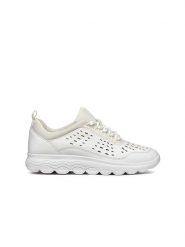 Geox Sneakersy "Spherica" w kolorze biało-kremowym rozmiar: 38. Białe obuwie sportowe damskie Geox, bez zapięcia. Za 285.49 zł.