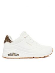 Skechers Sneakersy Uno 177093/WHLD Biały. Białe obuwie sportowe damskie Skechers, ze skóry, bez zapięcia. Za 299.99 zł.