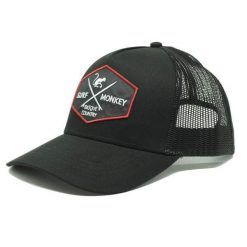 Czapka Trucker - 5 Paneli / Jeden rozmiar (Czarny/Czarny). Czarne czapki z daszkiem damskie SURF MONKEY, bez wzorów, z bawełny. Za 159.95 zł.