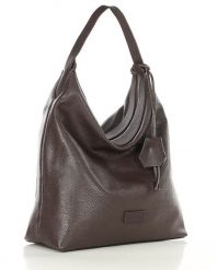 Worek hobo bag MARCO MAZZINI brąz caffe s285f. Torebki klasyczne damskie ze skóry, na ramię, bez dodatków. Za 369.55 zł.