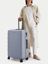 GINO ROSSI Walizka duża CEO-GIN-L-003-05-SILVER2 Srebrny. Szare walizki Gino Rossi, bez wzorów, z tworzywa sztucznego, duże. Za 299.99 zł.