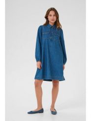 CULTURE Sukienka dżinsowa w kolorze niebieskim rozmiar: S. Niebieskie sukienki damskie Culture, bez wzorów, bez ramiączek. Za 130.99 zł.