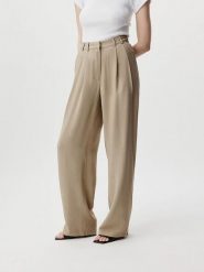 LeGer Spodnie "Draco" w kolorze beżowym rozmiar: 36. Brązowe spodnie materiałowe damskie LeGer, bez wzorów, z materiału. Za 121.99 zł.