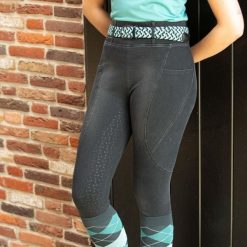 Damskie legginsy jeździeckie z pełną przyczepnością Harry's Horse Trendy. Czarne legginsy damskie HARRYS HORSE, s, bez wzorów, z bawełny, z podwyższonym stanem, do jazdy konnej. Za 246.65 zł.