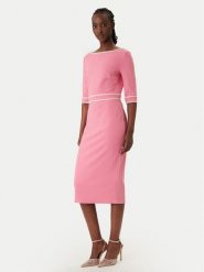 Rinascimento Sukienka koktajlowa CFC0127991003 Różowy Slim Fit. Czerwone sukienki damskie Rinascimento, bez wzorów, z syntetyku, wizytowe, bez ramiączek. Za 499.99 zł.