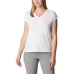 Koszulka damska Columbia Boundless Beauty z krótkim rękawem. Niebieskie koszulki damskie Columbia, s, bez wzorów, bez kołnierzyka, bez ramiączek. Za 159.00 zł.