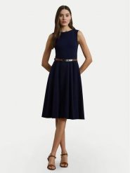 LAUREN RALPH LAUREN Sukienka koktajlowa 200973402001 Granatowy Regular Fit. Niebieskie sukienki damskie Lauren Ralph Lauren, bez wzorów, z wiskozy, wizytowe, bez ramiączek. Za 679.99 zł.