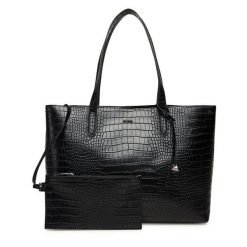 Torebka Aldo. Czarne shopper bag ALDO, bez wzorów, bez dodatków. Za 269.99 zł.