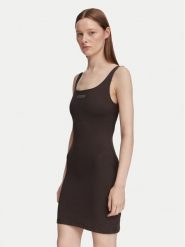 Guess Sukienka letnia V6YK07 K4711 Brązowy Slim Fit. Brązowe sukienki damskie Guess, z aplikacjami, z syntetyku, bez ramiączek. Za 284.99 zł.