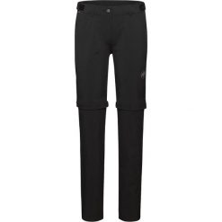 Spodnie damskie Mammut Runbold Zip Off Pants. Czarne spodnie sportowe damskie Mammut, bez wzorów, z elastanu, trekkingowe. Za 601.90 zł.