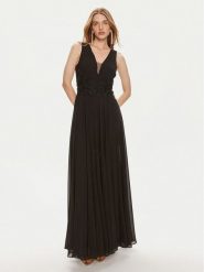 Fracomina Sukienka wieczorowa FQ24SD3027W41201 Czarny Slim Fit. Czarne sukienki damskie Fracomina, bez wzorów, z syntetyku, wizytowe, bez ramiączek. Za 649.99 zł.
