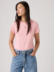 Levi's Koszulka w kolorze jasnoróżowym rozmiar: S. Różowe bluzki damskie Levi's, s, bez wzorów, z bawełny, bez kołnierzyka, bez ramiączek. Za 64.95 zł.