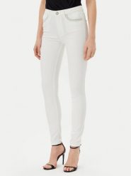 Guess Jeansy W5GA46 D5N71 Biały Skinny Fit. Białe jeansy damskie Guess, z aplikacjami, z bawełny. Za 289.99 zł.