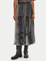 Desigual Spódnica plisowana Newspapers 25WWFW09 Czarny Regular Fit. Czarne spódnice damskie Desigual, xl, bez wzorów, z syntetyku. Za 539.99 zł.