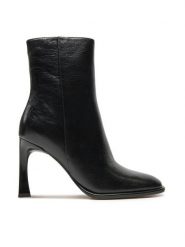 MICHAEL Michael Kors Botki Kelsea 40F4KLHE6L Czarny. Czarne botki damskie MICHAEL Michael Kors, ze skóry, bez obcasa, na słupku, bez zapięcia. Za 699.99 zł.