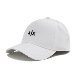 Czapka z daszkiem Armani Exchange. Białe czapki z daszkiem damskie Armani Exchange, bez wzorów. Za 99.99 zł.