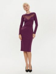 PINKO Sukienka koktajlowa 103844 A208 Bordowy Slim Fit. Czerwone sukienki damskie Pinko, bez wzorów, z syntetyku, wizytowe, bez ramiączek. Za 519.99 zł.