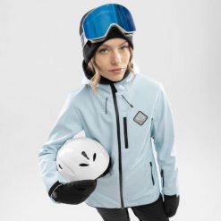 Damska kurtka snowboardowa Sporty zimowe Siroko W2-W Gelid. Niebieskie kurtki damskie SIROKO, na zimę, bez wzorów, z softshellu, bez kaptura. Za 844.00 zł.